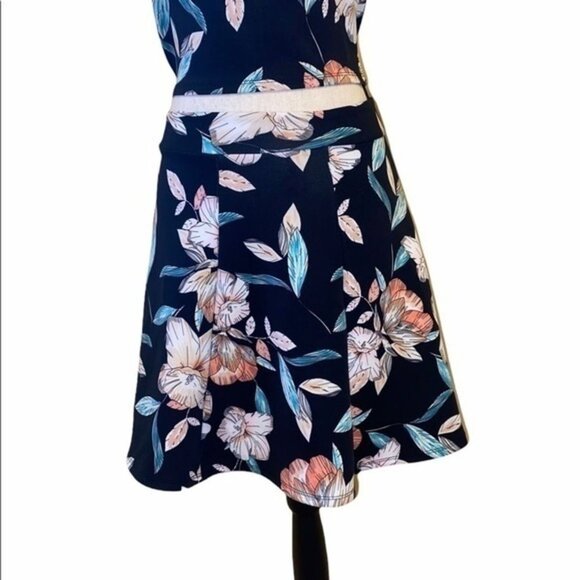 Decree Floral Womens Two-Piece Top & Skirt Sleeveless Dark Multicolor Size Small - Picture 6 of 8